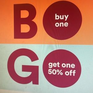 BOGO-50% OFF SECOND ITEM